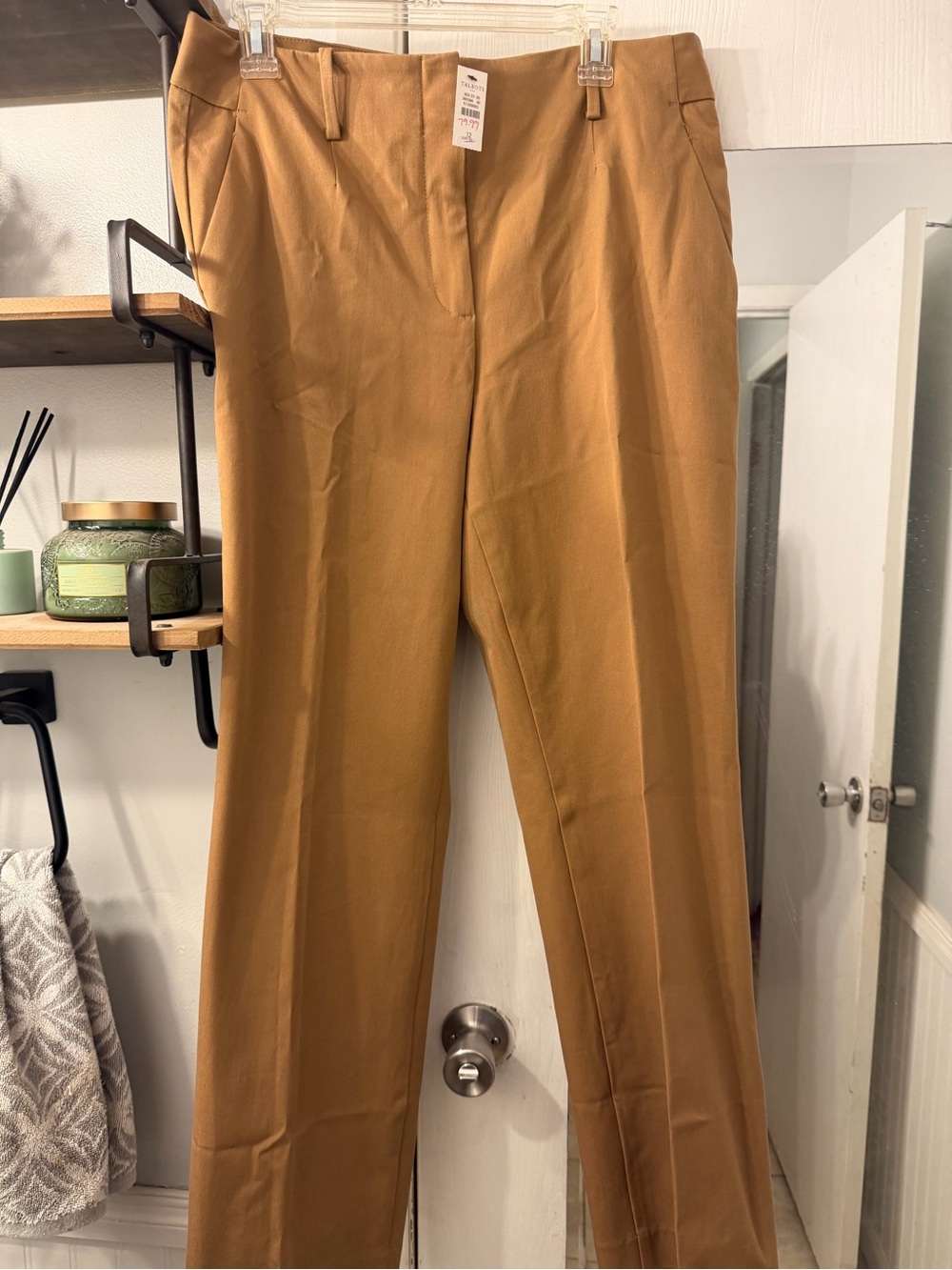 Talbots Camel/Tan Straight-Leg Dress Trousers